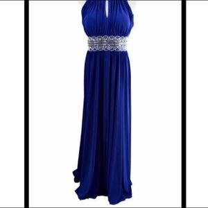 Full Length royal blue maxi dress